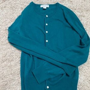 Green cardigan